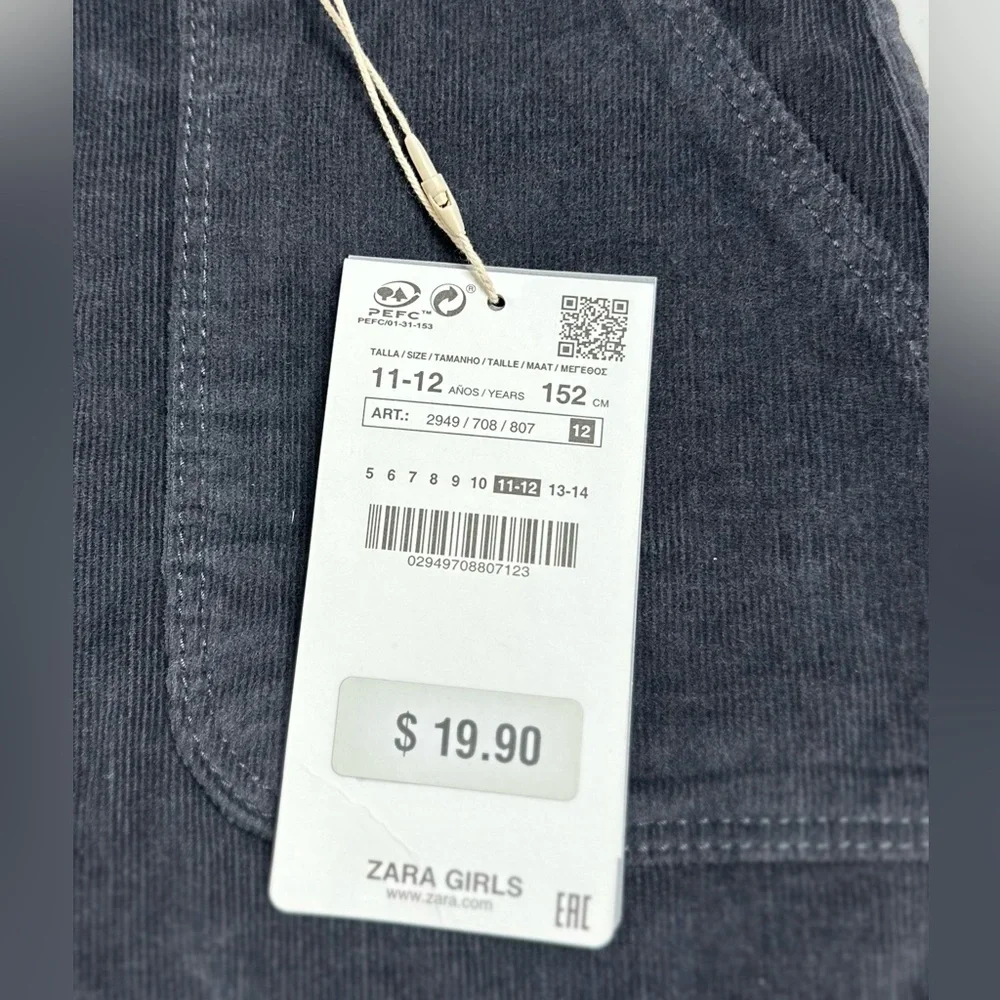 ZARA Girls’ CORDUROY‎ Shorts , SIZE 11/12
